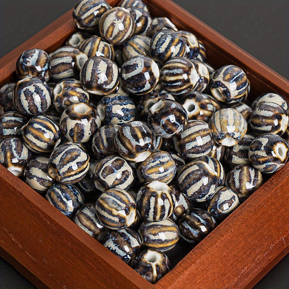 Brown Ceramic Beads, 10/20/30pcs Set for DIY Jewellery